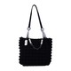 MGOU Wrinkled Shoulder Underarm Bag (Black 9362)