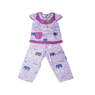 Bambi Baby Night Wear Silk Cotton One Set BAMBI_BABY07_8 Bambi Yellow (7 Years)