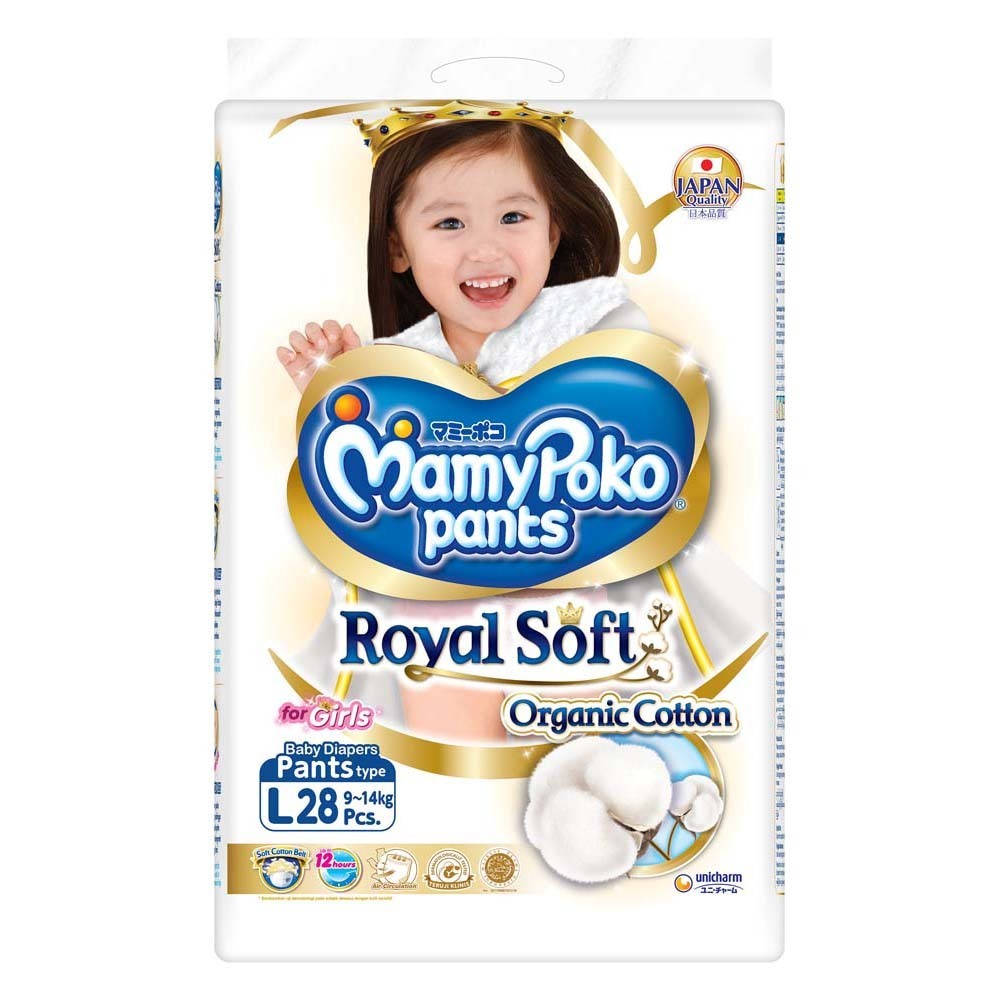 MamyPoko Baby Diaper Pants Extra Soft Girl 28PCS (L)