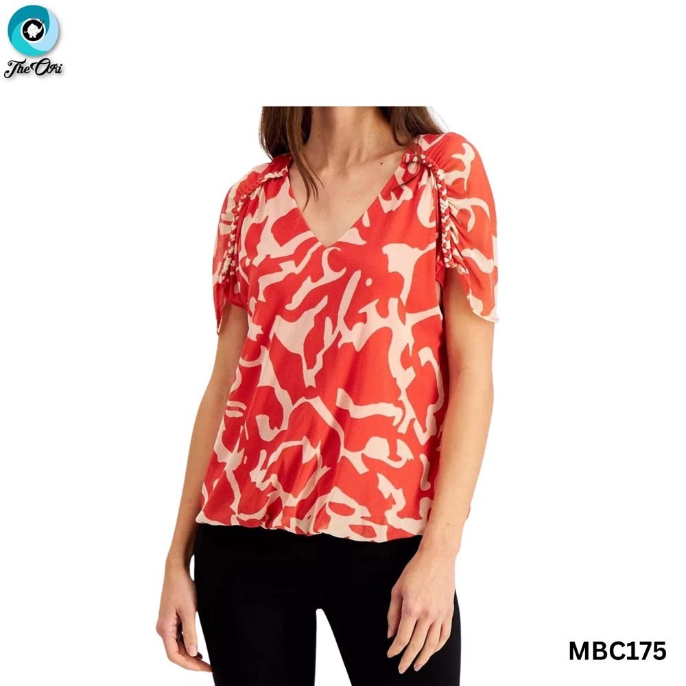 The Ori Women Sleeve Top Orange MBC175 XL