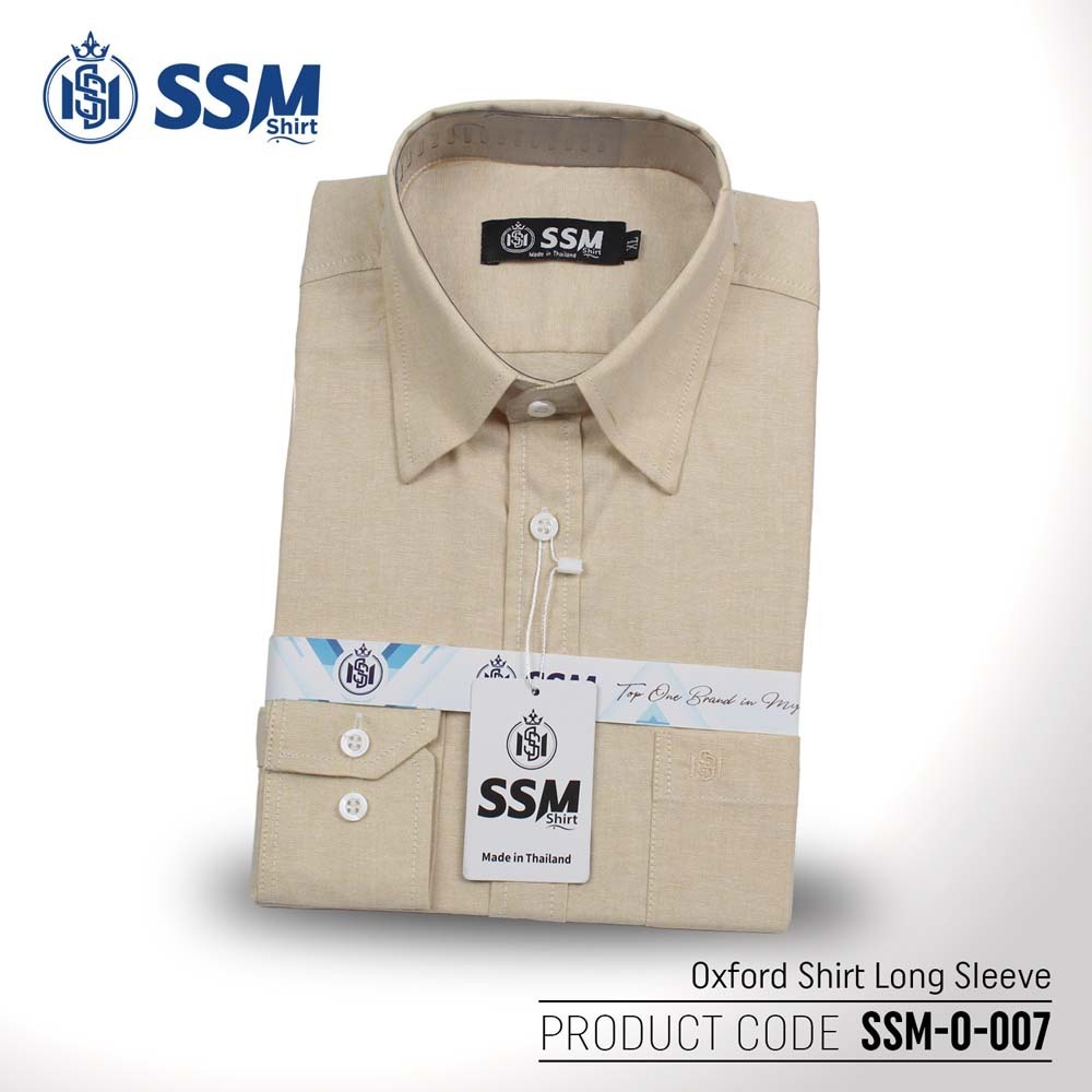 Oxford Shirt Long Sleeve SSM-O-P-L-007 (Pale Yellow) Extra Large