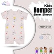 Te Te & Ta Ta Short Romper Short Sleeves Pink 0-3 Months (3Pcs/1Set) KRP-S101