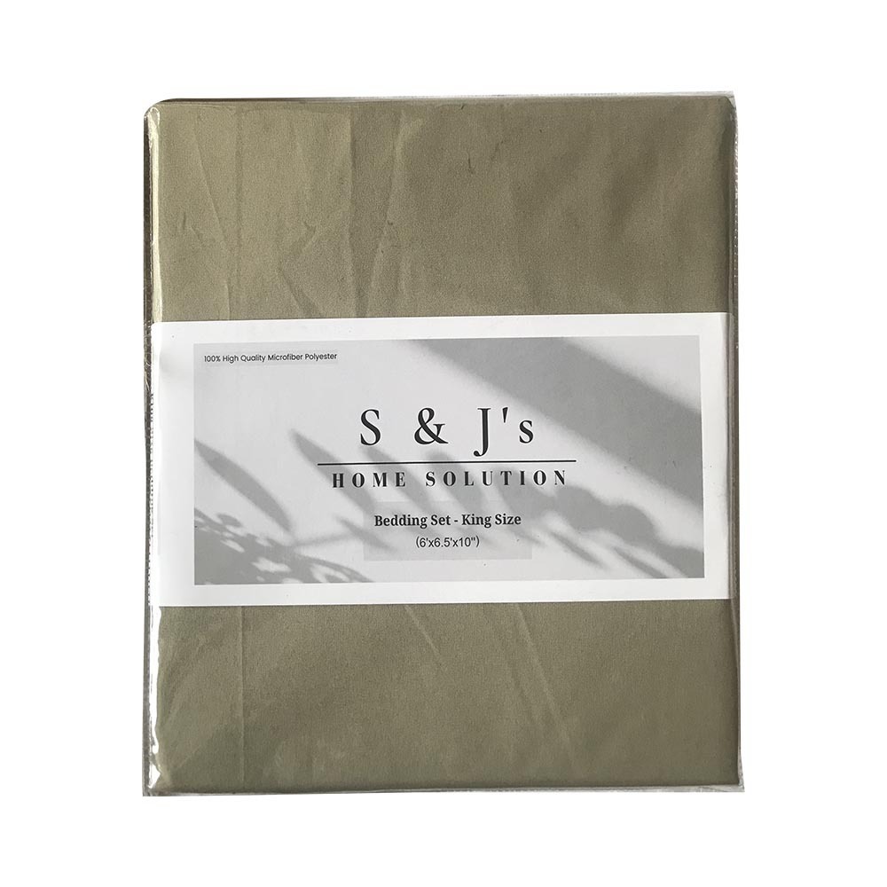 S&J Double Bed Sheet Lime Plain  SJ-01-44