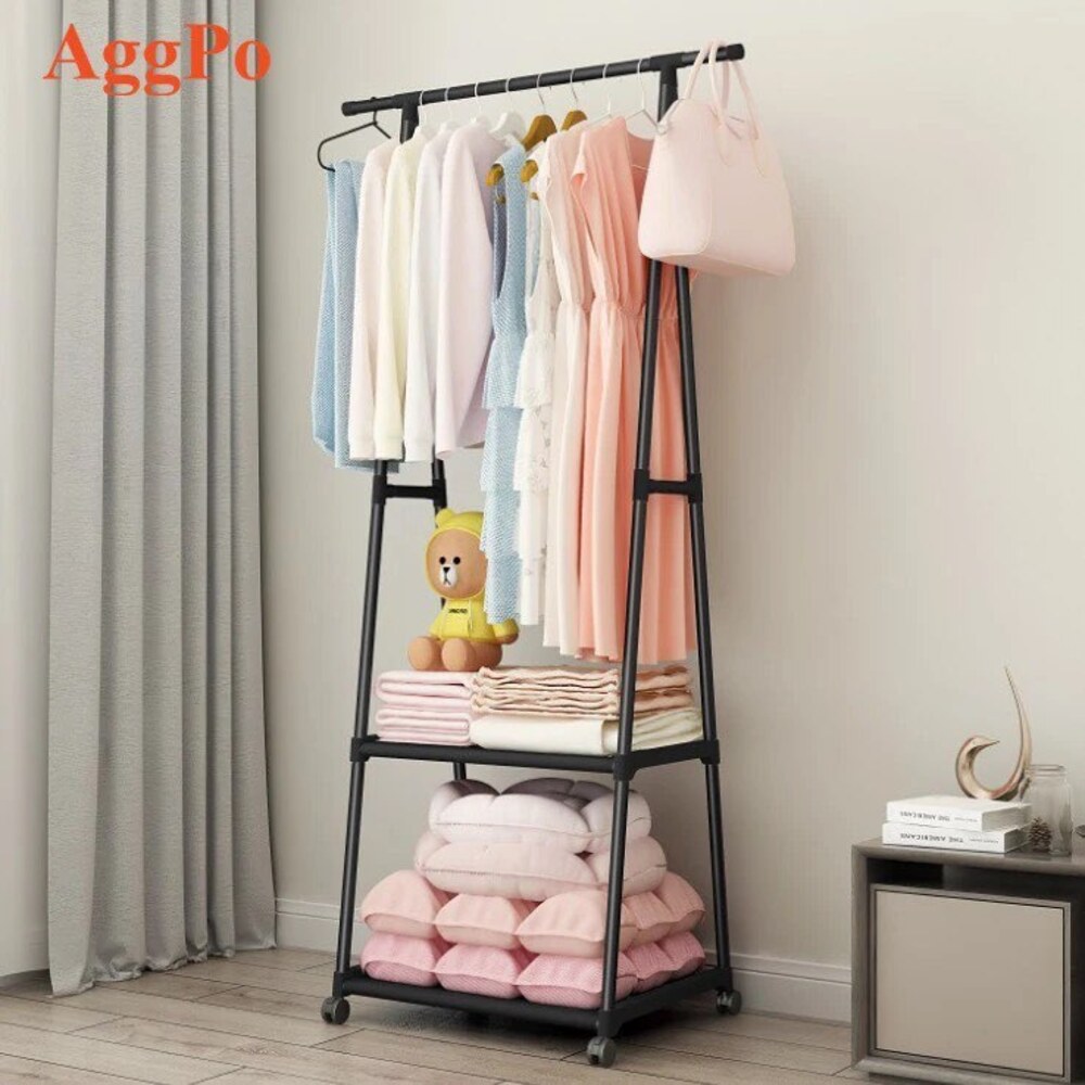 တြိဂံအဝတ်လှန်းစင် KPT-0166 (အနက်ရောင်)