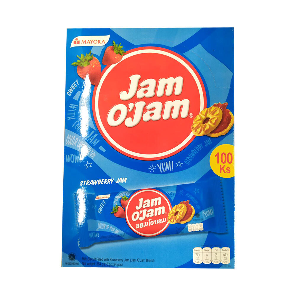 Jam O`Jam Milk Biscuit With  Strawberry Jam 384G