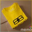 memo ygn Balenciaga unisex Printing T-shirt DTF Quality sticker Printing-Yellow (Large)