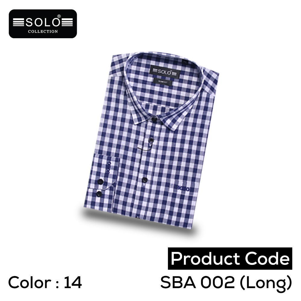 SOLO COLLLECTION SBA 002 (Long) Slim Fit Shirt Extra Large 14
