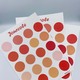 Jourcole  Circles and Dots Sticker One Sheet Journaling Deco Sticker  3.5x5inches JC0018 Orange