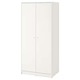 Ikea Kleppstad Wardrobe With 2 Doors, White, 79X176 CM 104.372.37