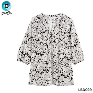 The Ori Women Long Sleeve Top LBD029 Red Floral (Medium-48)