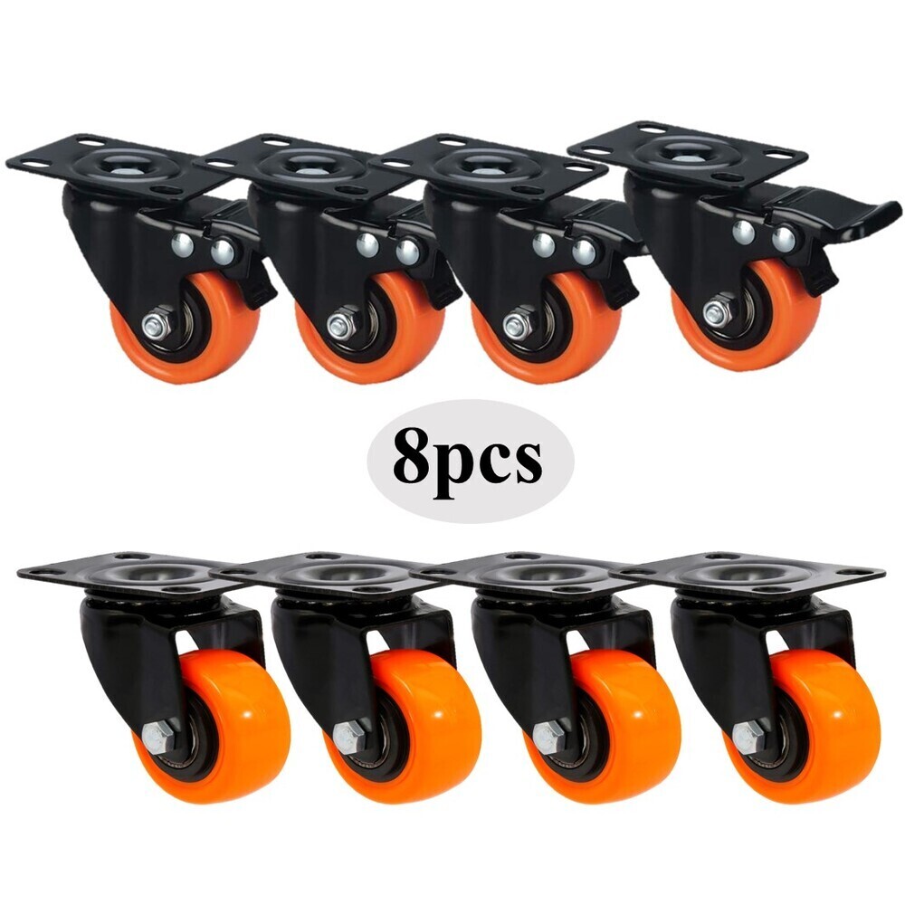 2 Inch Trolley Wheel With Safety Locks - 8PCS Set