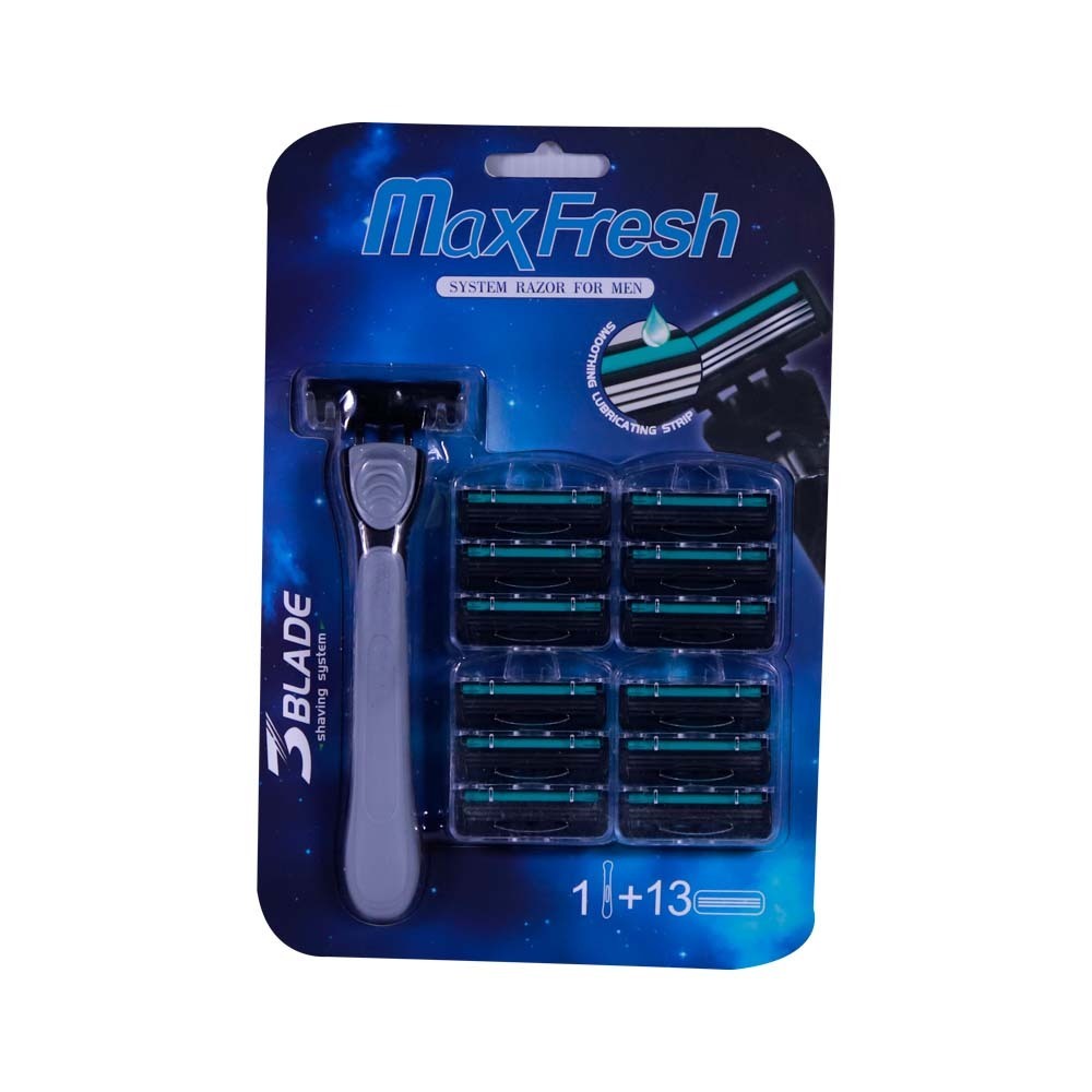 Max Fresh Razor 3 Blades with 12 Cartridges