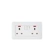 OPPLE OP-C01376A-13A (3 pin BS twin+switch)(neon) Switch and Socket (OP-20-034)