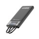 Konfulon A38Q (10000mAh Fast Charging 22.5W Built-in Cable Power Bank) Black