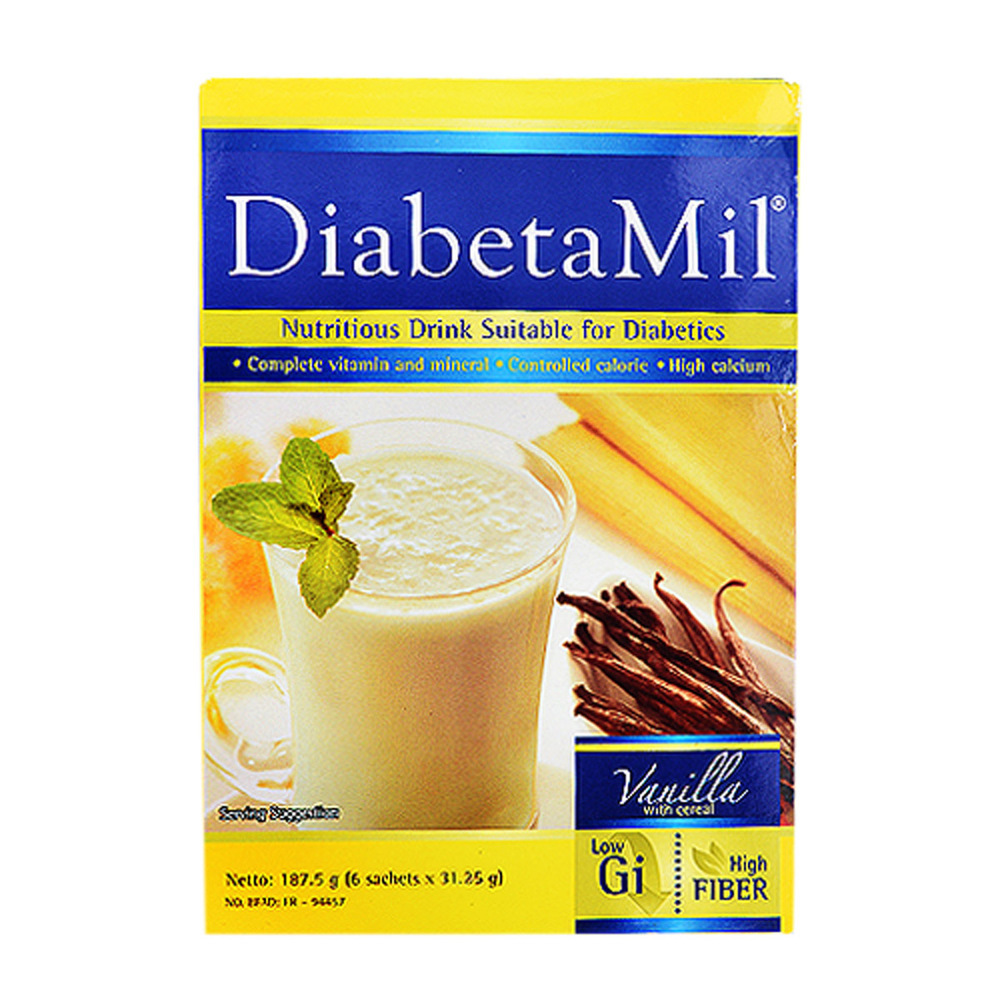 Diabeta Mil Milk Powder Vanilla 6PCS 187.5G