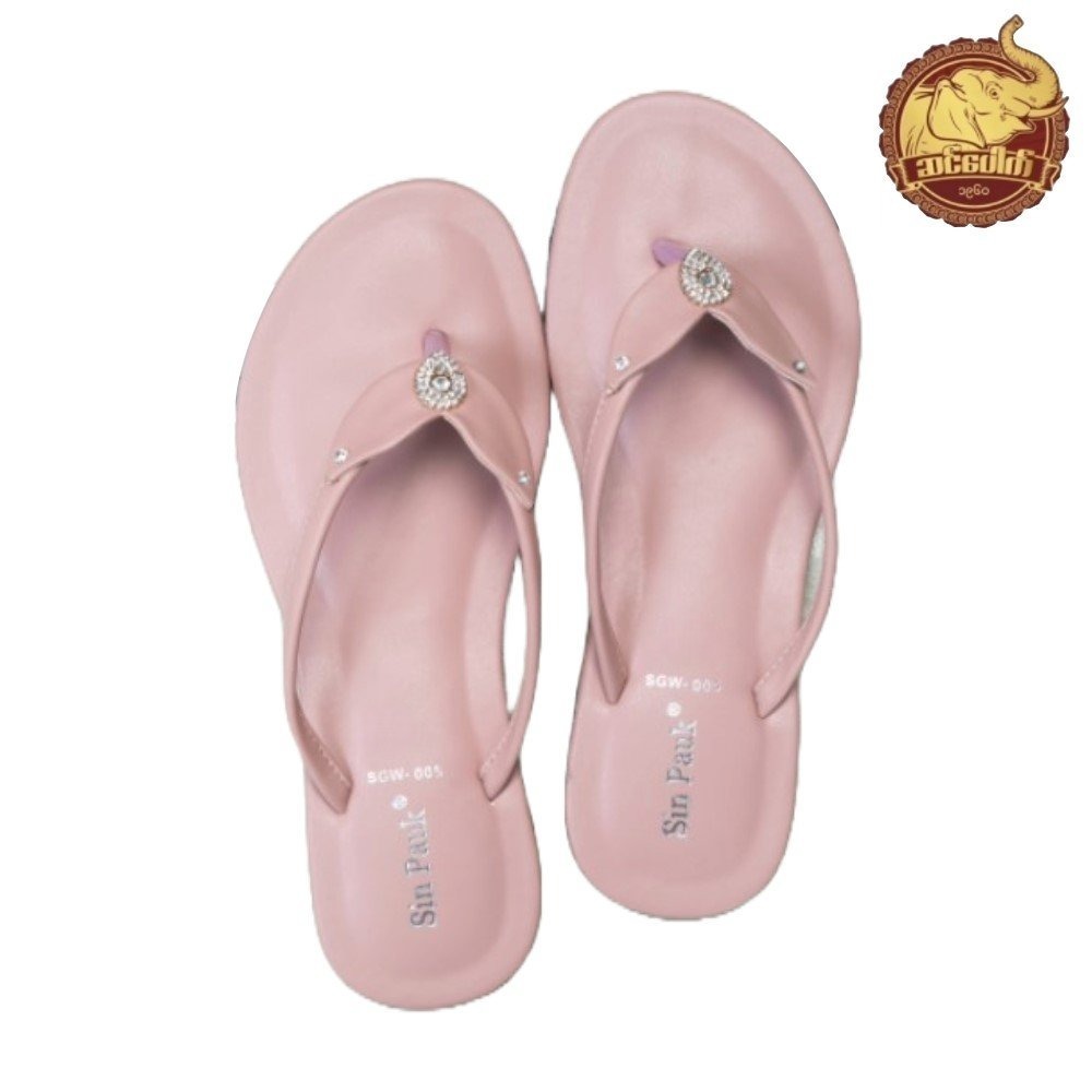 Sin Pauk Women Leather Slipper (Design-3,No-37) SGW-005