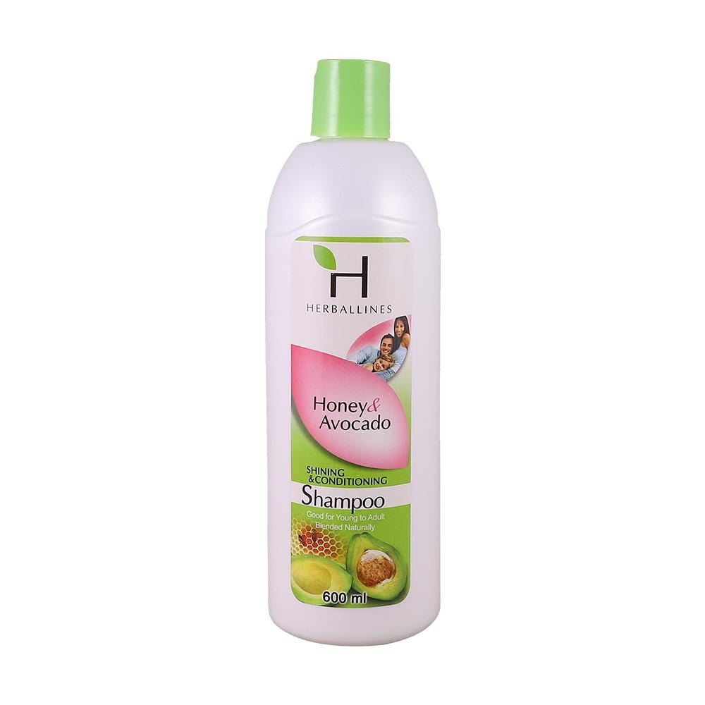Herballines Shinning & Conditioning Shampoo 600ML (Honey & Avocado)