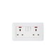 OPPLE OP-C01376A-13A (3 pin BS twin+switch)(neon) Switch and Socket (OP-20-034)