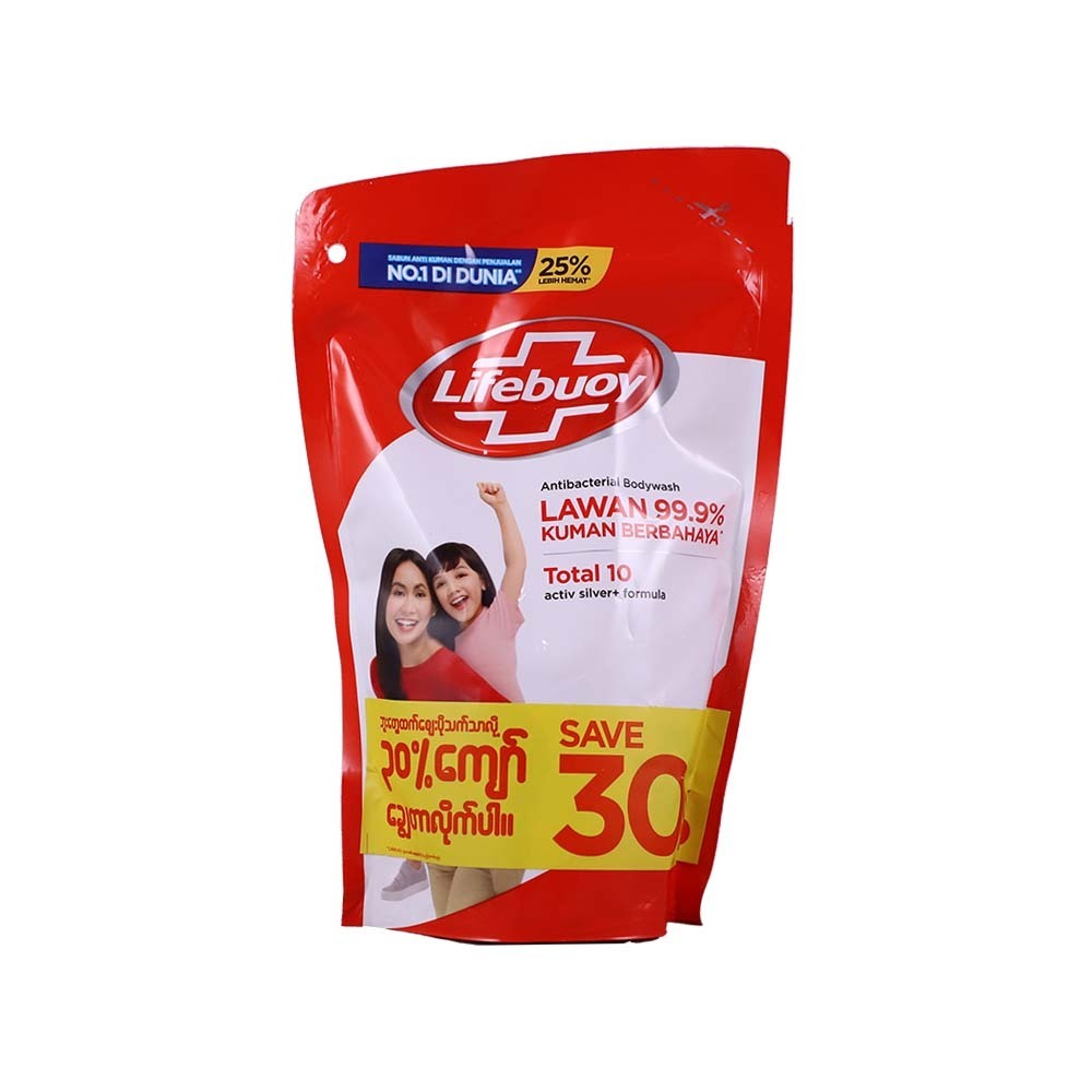 Lifebuoy Total 10 Antibacterial Body Wash 400ML (Refill)