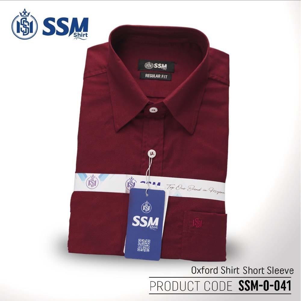 Oxford Shirt Short Sleeve Medium (Ruby Red) SSM-O-P-S-041