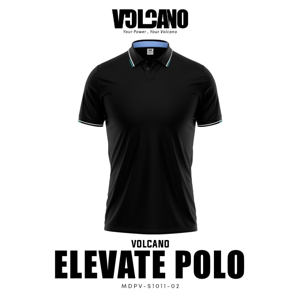 Volcano Men Elevate Polo Shirt Black MDPV-S1011-02 Medium
