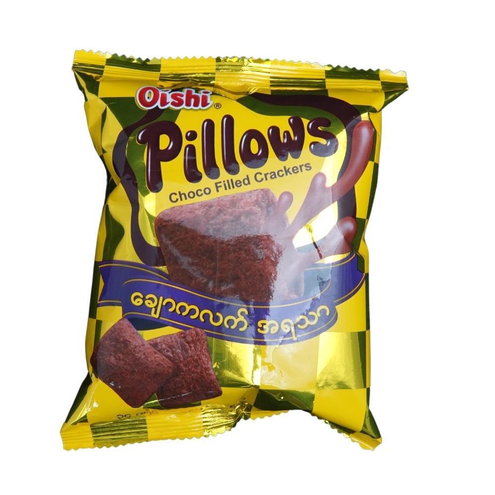 Oishi Pillows Choco Filled Crackers 34G