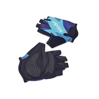 Burtono Fingerless Gel Cycling Gloves FIT-BT-GH2C-Blue-XL