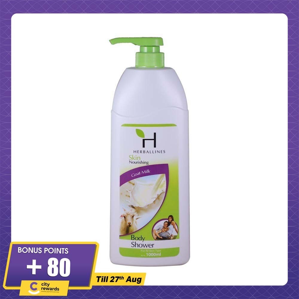 Herballines Skin Nourishing Body Shower 1000ML (Goat Milk)