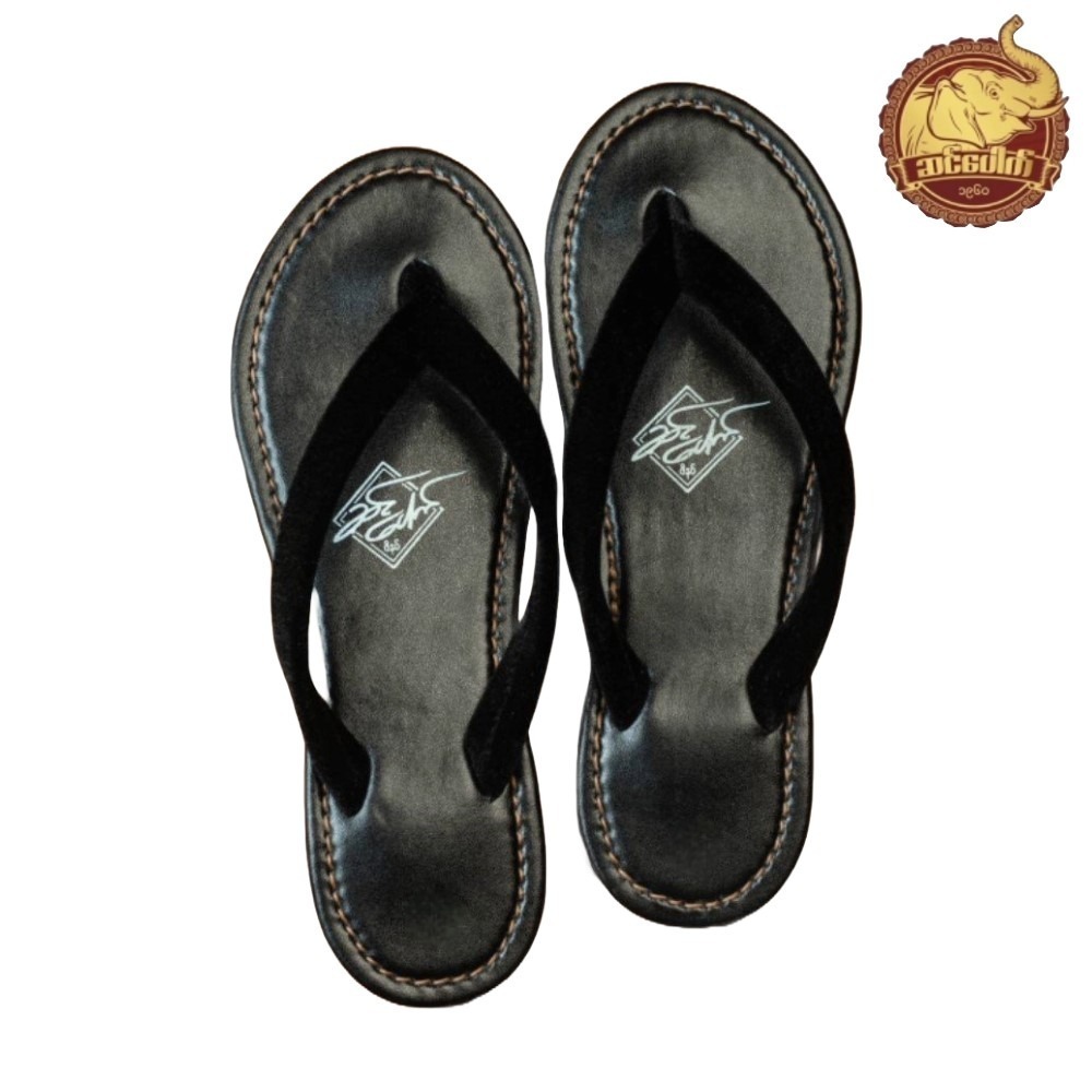 Sin Pauk Men Leather Slipper(Black,No-12) SPM-021