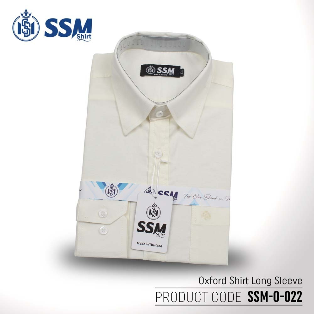 Oxford Shirt Long Sleeve SSM-O-P-L-022 (Cream) Extra Large