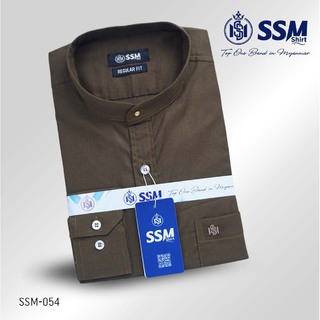 Mandarin Collar Shirt Long Sleeve Large (Purplish Blue) SSM-O-P-S-060