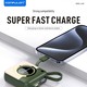 Konfulon A42Q (10000mAh Fast Charging 22.5W Built-in Cable Power Bank) + Lightning Cable Green
