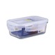Super Lock Glass Rectangle Food Container 450ML No.6088
