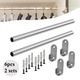 Jaramy Stainless Steel Closet Hanger Rod 76 CM - 2 Sets