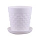 Plastic Flower Pot With Base 10x7x10.5CM No.1601