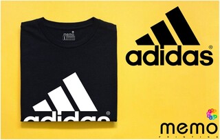 memo ygn Adidas unisex Printing T-shirt DTF Quality sticker Printing-White (Small)