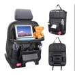 Car Back Seat Foldable Leather Tray