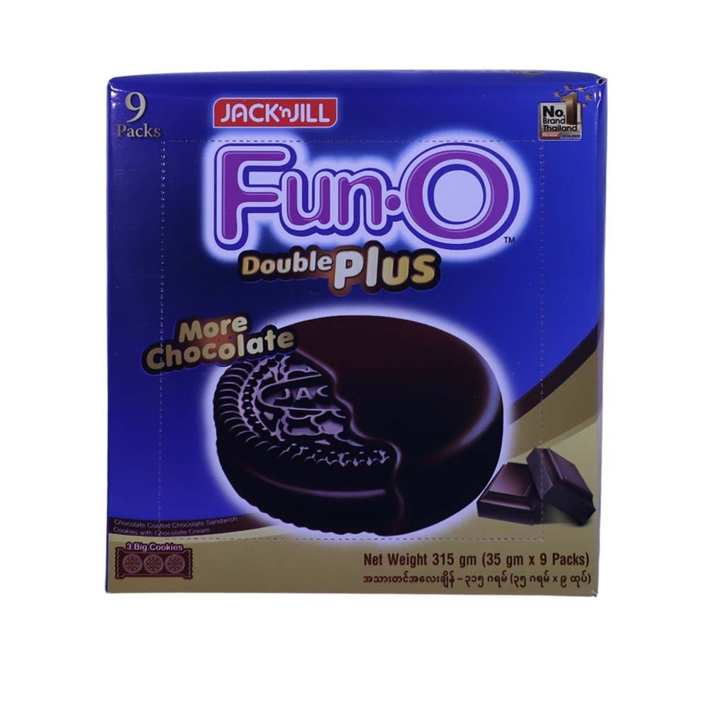 Jack & Jill Fun O Double Plus Chocolate Cookies 315G