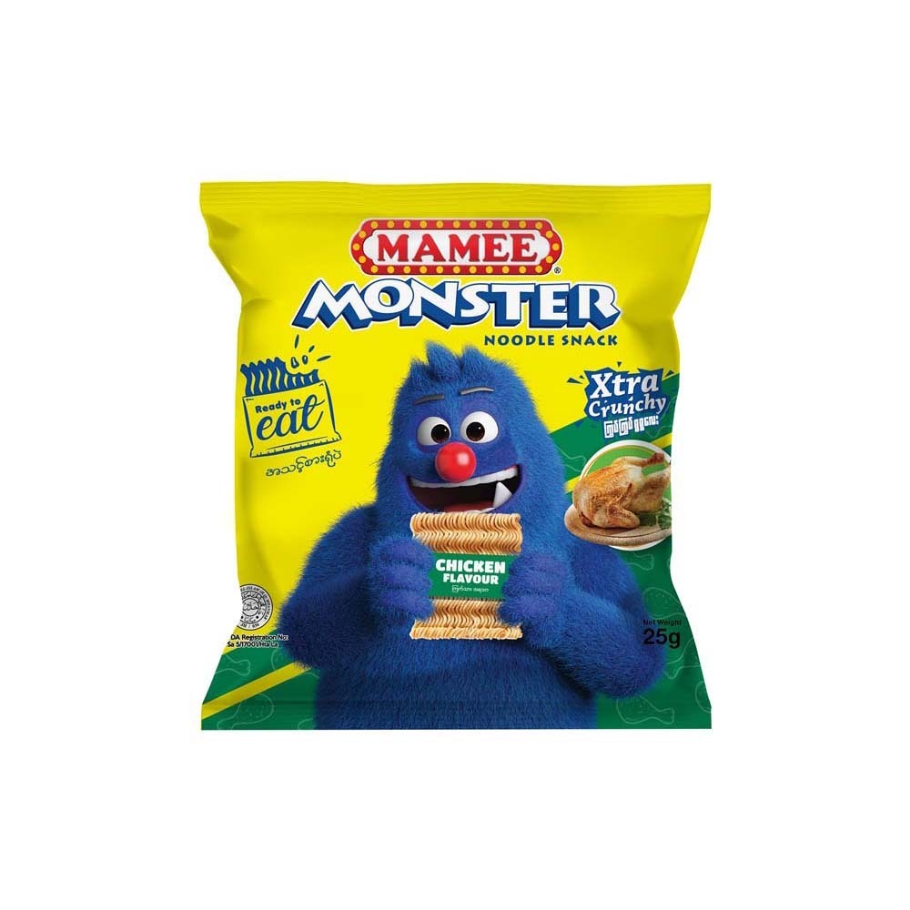 Mamee Monster Noodle Snack Chicken 25G