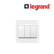 Legrand LG-3G 1WAY 16AX BIG ROCKER WH (617604) Switch and Socket (LG-16-617604)