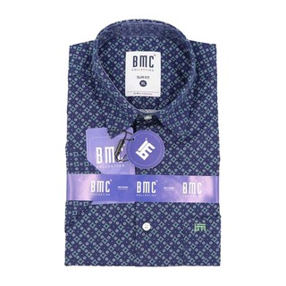 BMC Slimfit Shirts Short Sleeve 2310061 Blue XL