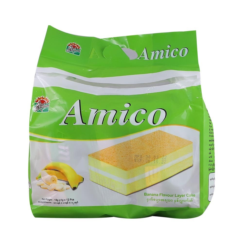 Amico Layer Cake Banana 12PCS 216G