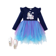 Toddler Girls Animal Pattern Unicorn Ruffled Multi-Layered Mesh Dress 20761473