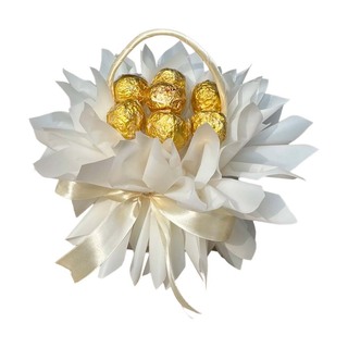 Chocolate Ball 7PCS Basket (White)