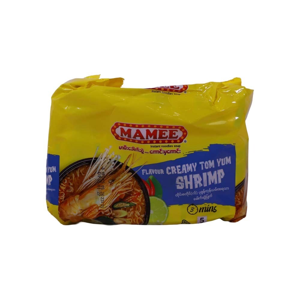 Mamee Instant Noodle Creamy Tom Yum Shrimp 61G x 5PCS