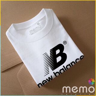 memo ygn New balance unisex Printing T-shirt DTF Quality sticker Printing-White (XXL)