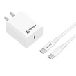 Power Plus Type-C to Type-C Cable with GaN Charger PPA320 White