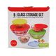 Lilac Cooking Bowl With  Plastic LID 5PCS S-221