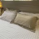 S&J Double Bed Sheet Sugarcane double line checked SJ-01-19