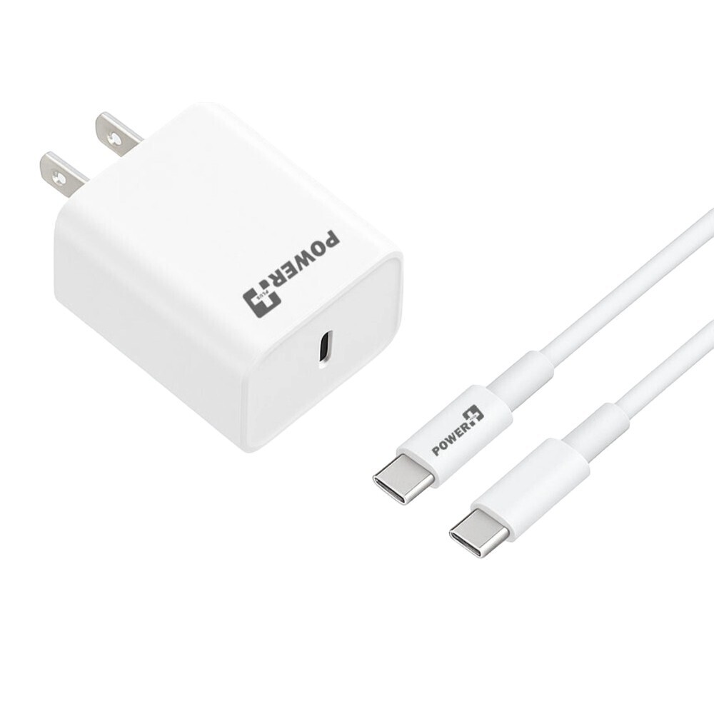 Power Plus Type C-C Cable with GaN Charger White PPA320